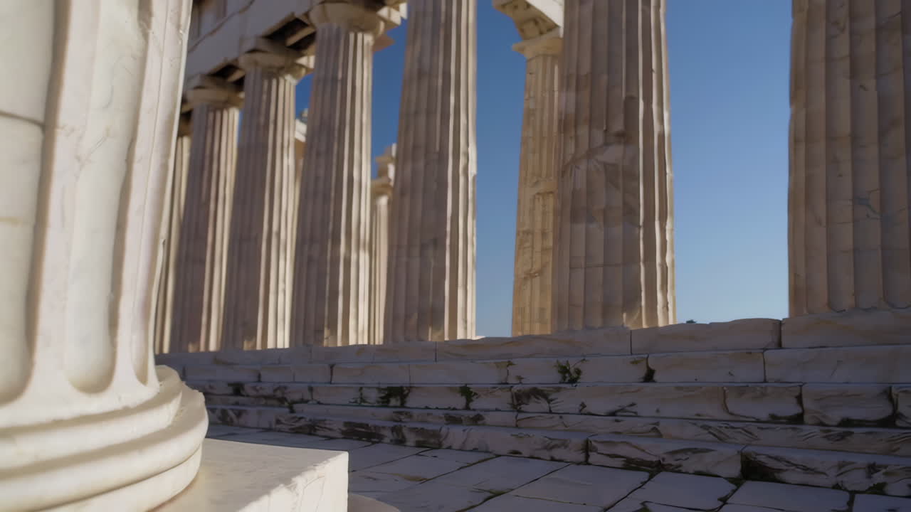 Ancient Greek Temple Columns and Ruins