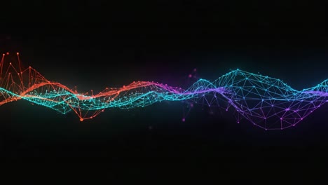 abstract network connection with glowing dots and lines