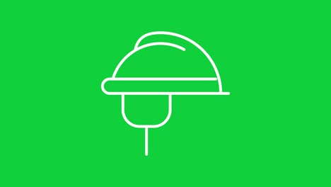 construction green screen_white_safety helmet