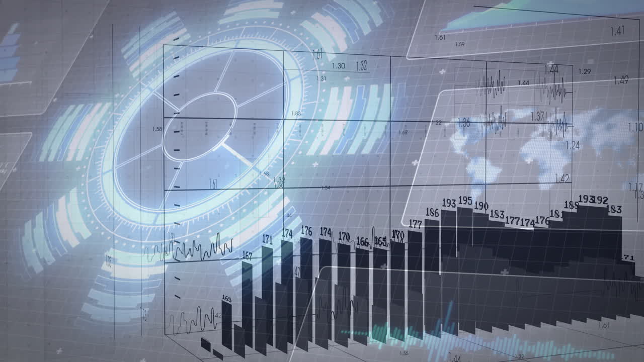 Creating animation with bar graphs and digital interface elements in school