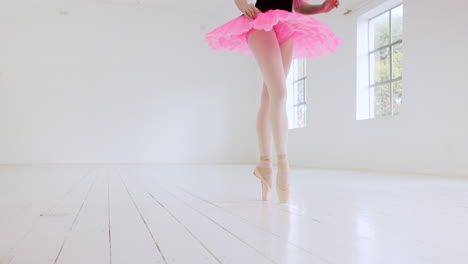 Estudio-De-Ballet,-Danza-Y-Bailarina-Con-Un-Estudiante