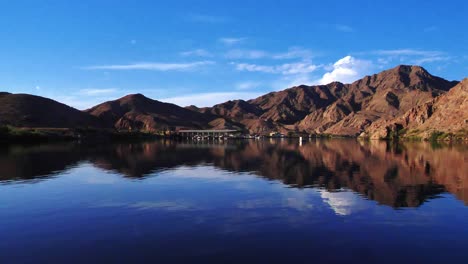morning panorama at lake mead marina