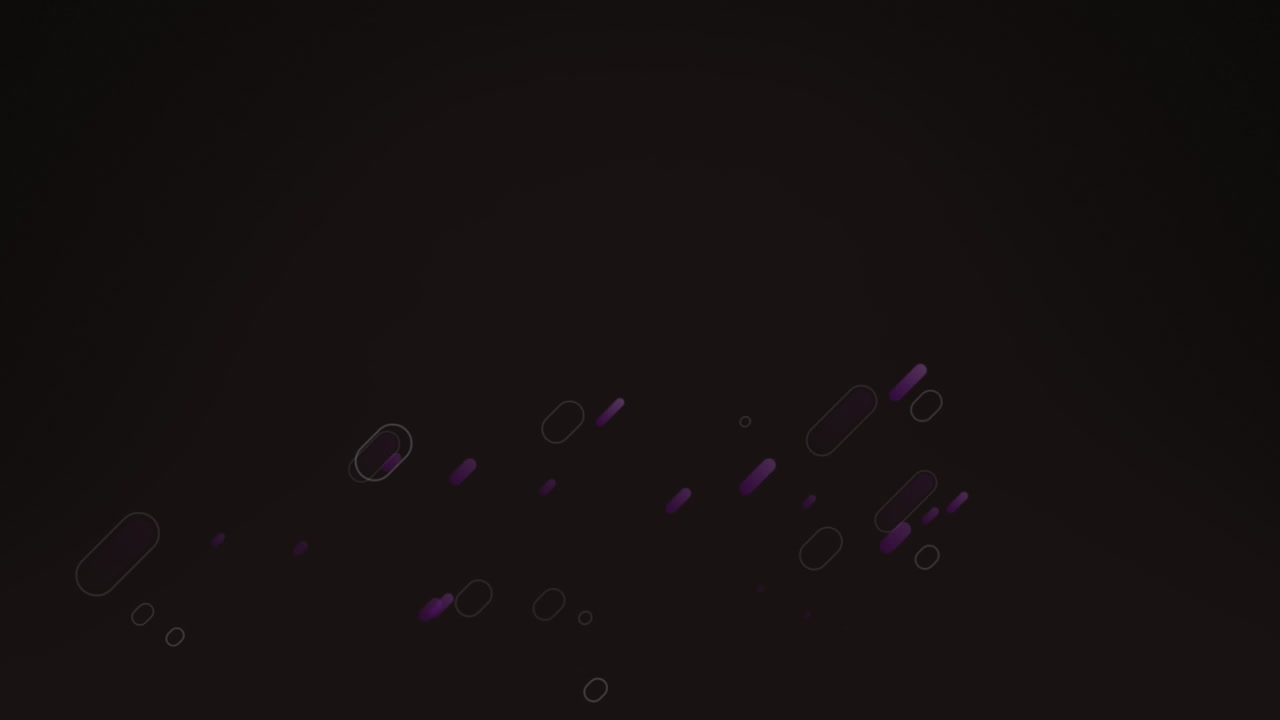 Animation of shapes moving on black background