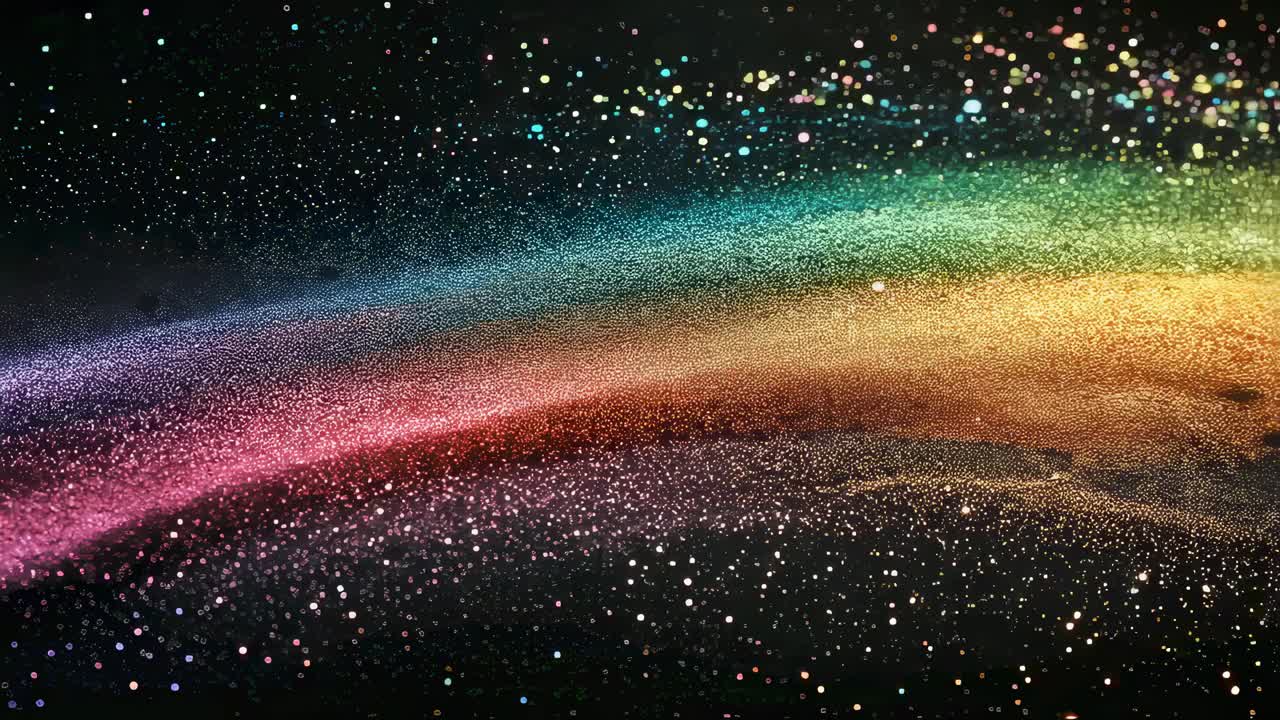 Rainbow Glitter Cosmic Abstract Background