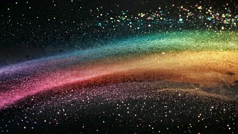 rainbow glitter cosmic abstract background