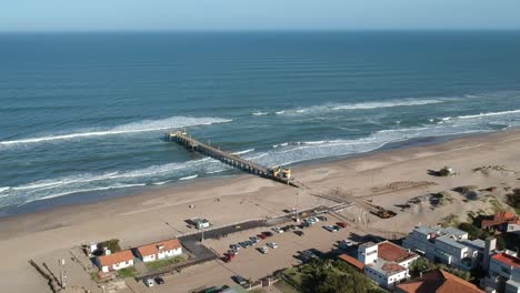 aerial footage of a pier.
