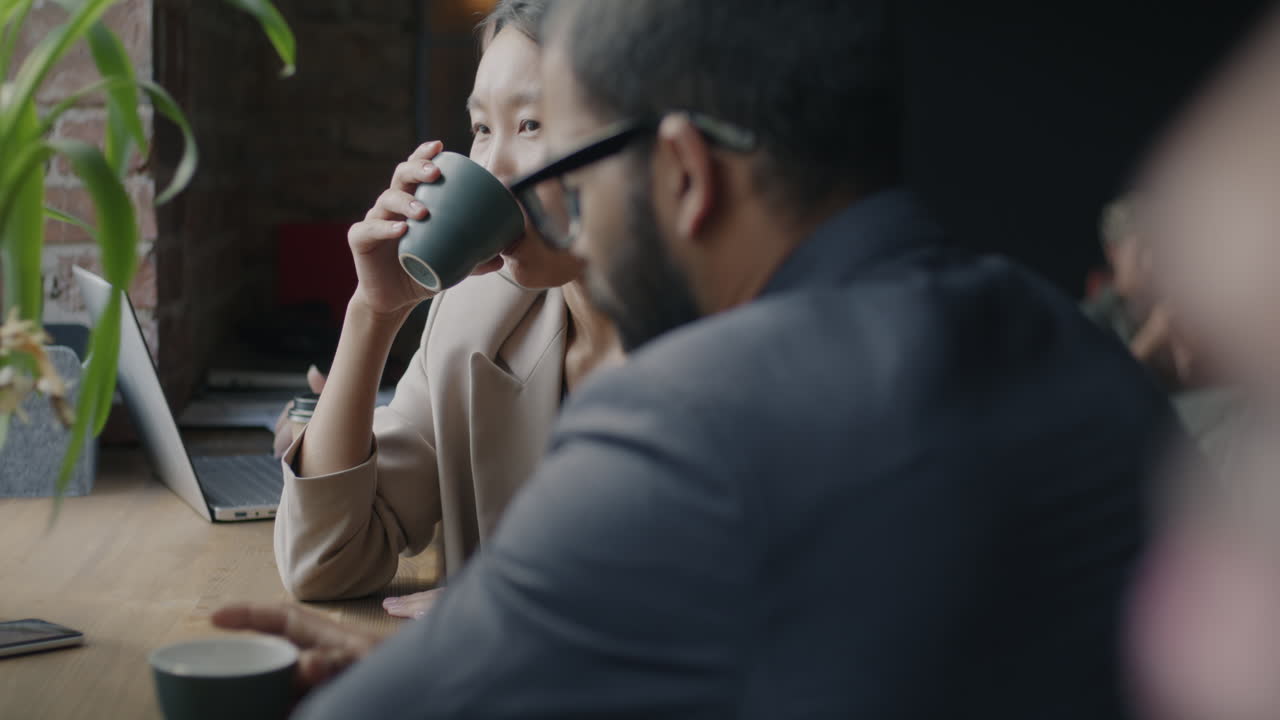 Businesspeople in a Coffee Shop