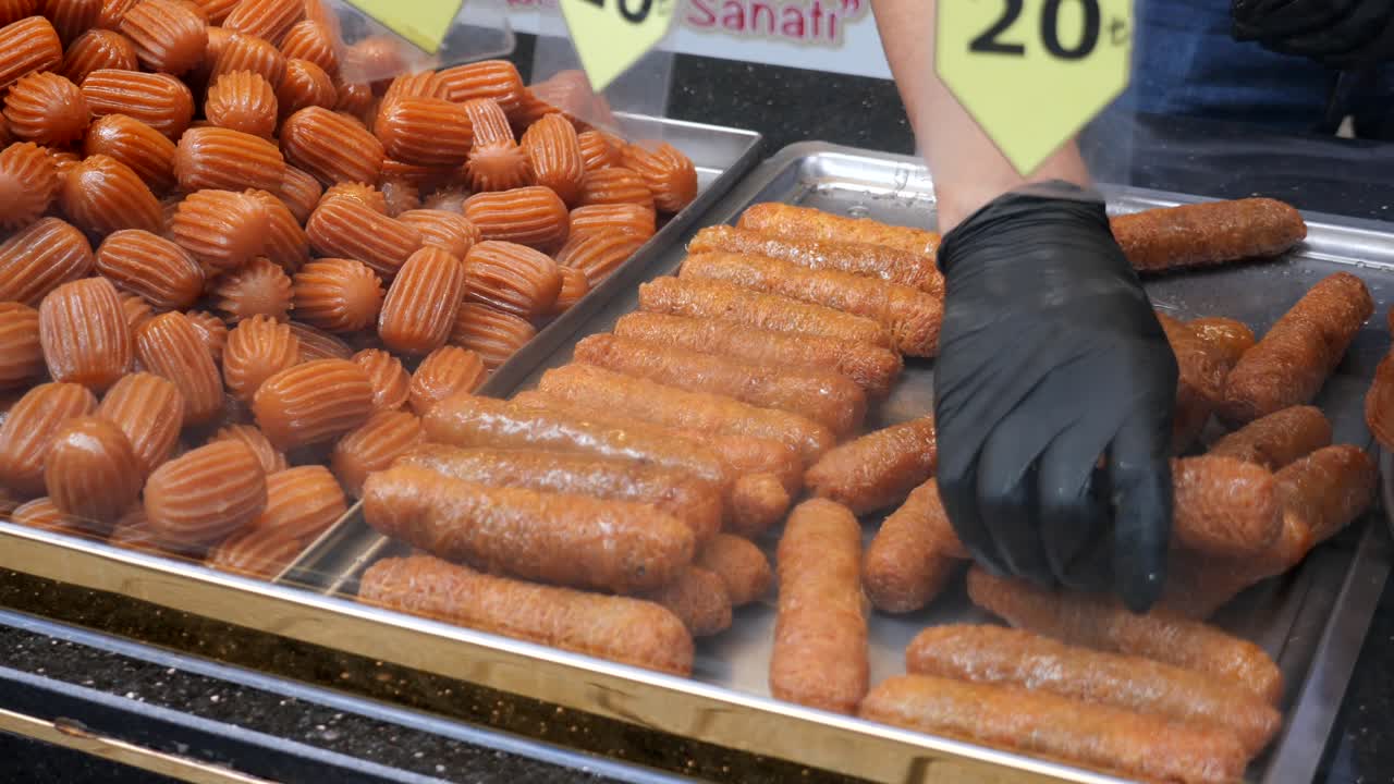 터키의 즐거움과 페이스트리 전시