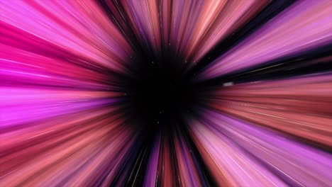 volando en un túnel abstracto del continuo espacio-tiempo