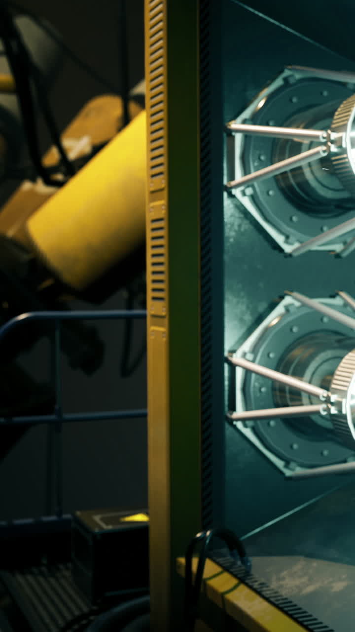 Maravilla de la ingeniería en una concurrida fábrica futurista que exhibe robótica avanzada.