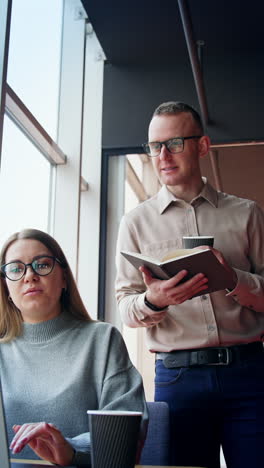 business collaboration in a coffee shop