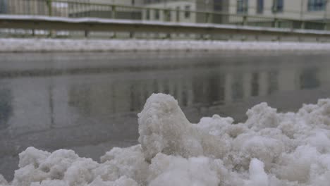 Seamless-fresh-snow-falling-on-road