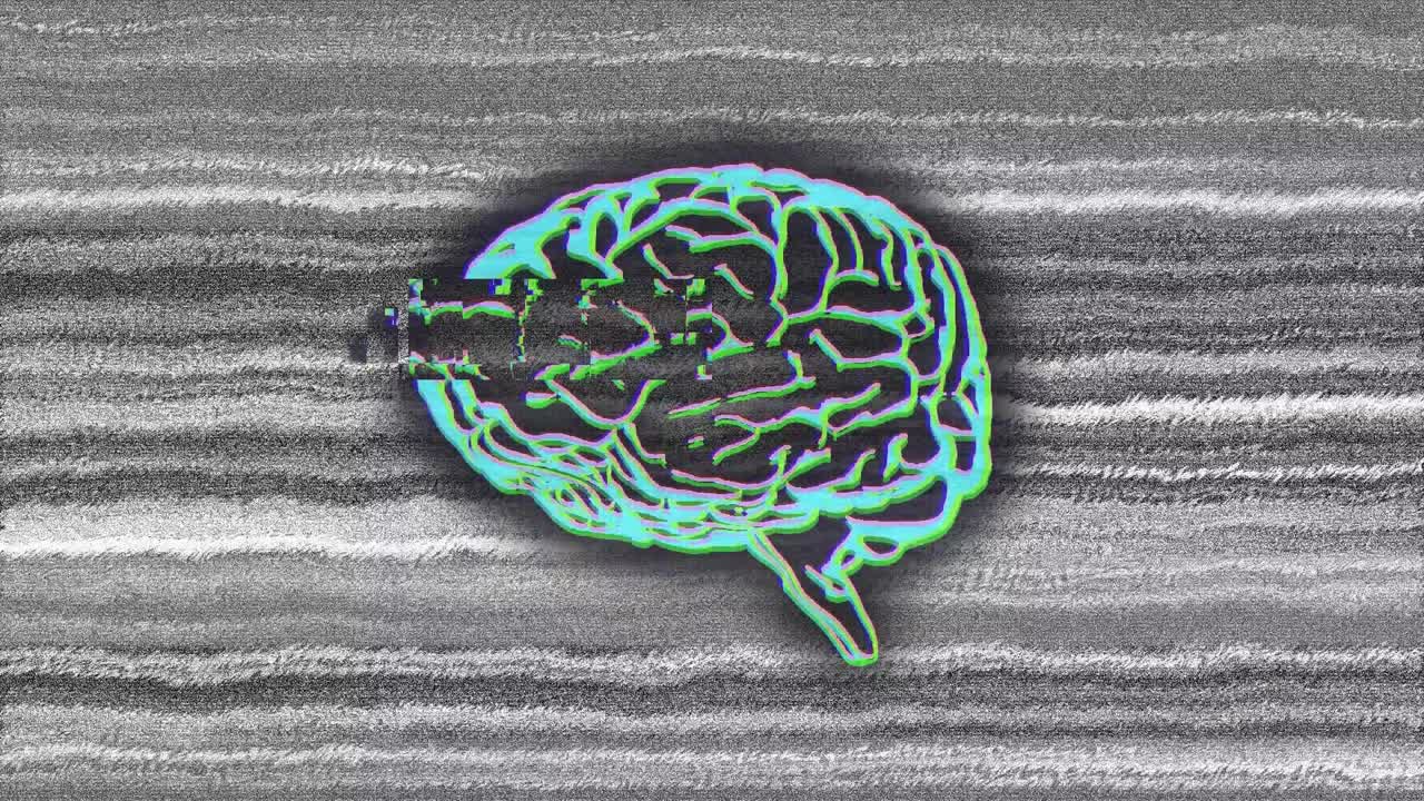 회색 배경에 있는 뇌