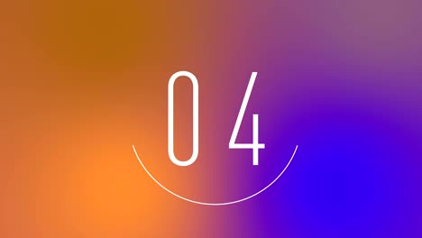 cuenta atrás de 10 segundos con fondo de fantasía en gradiente y colores brillantes. cuenta atrás moderna para la producción de video