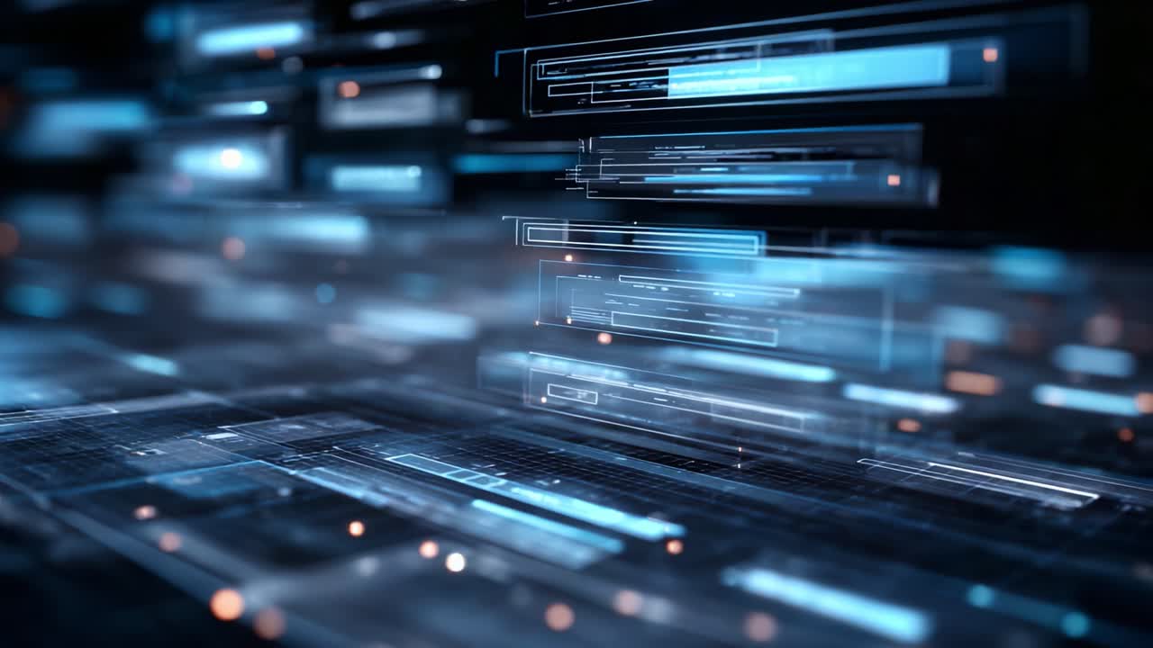 Dynamic Digital Background with Flowing Data Elements and Futuristic Textures for Visualizing Advanced Technology and Connectivity in Modern Applications