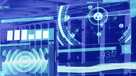 animation of data processing over computer servers