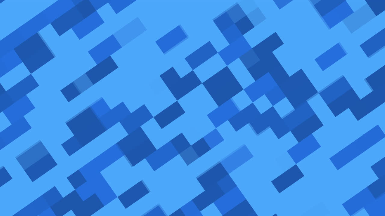 파란색과  ⁇ 색의 역동적인 기하학적 패턴으로 사각형과 직사각형이  ⁇ 쳐 있습니다.