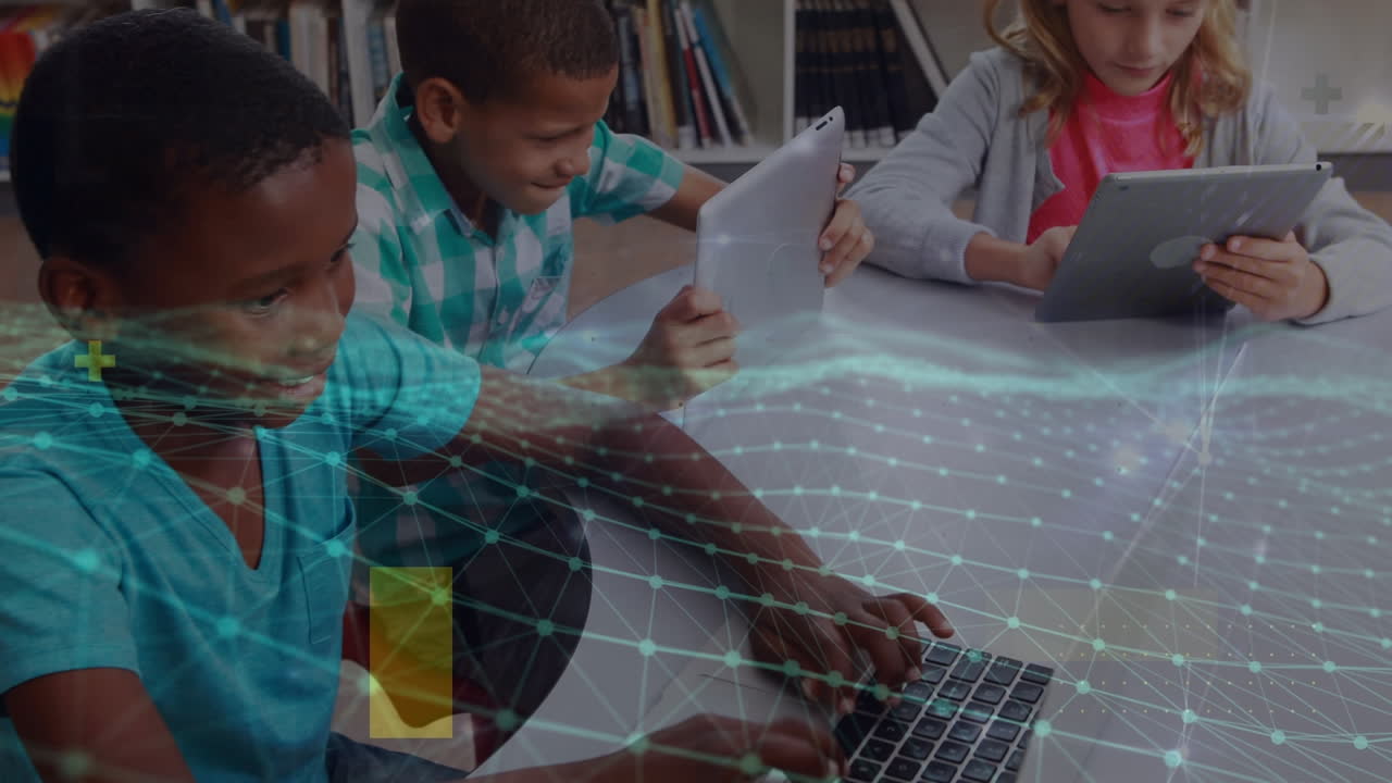 animación de paisajes 3d y procesamiento de datos en diversos escolares utilizando tabletas