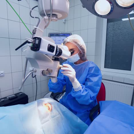operation on the eye, cataract surgery