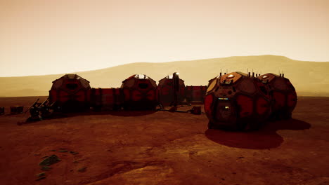 futuristic mars colony: a red planet settlement