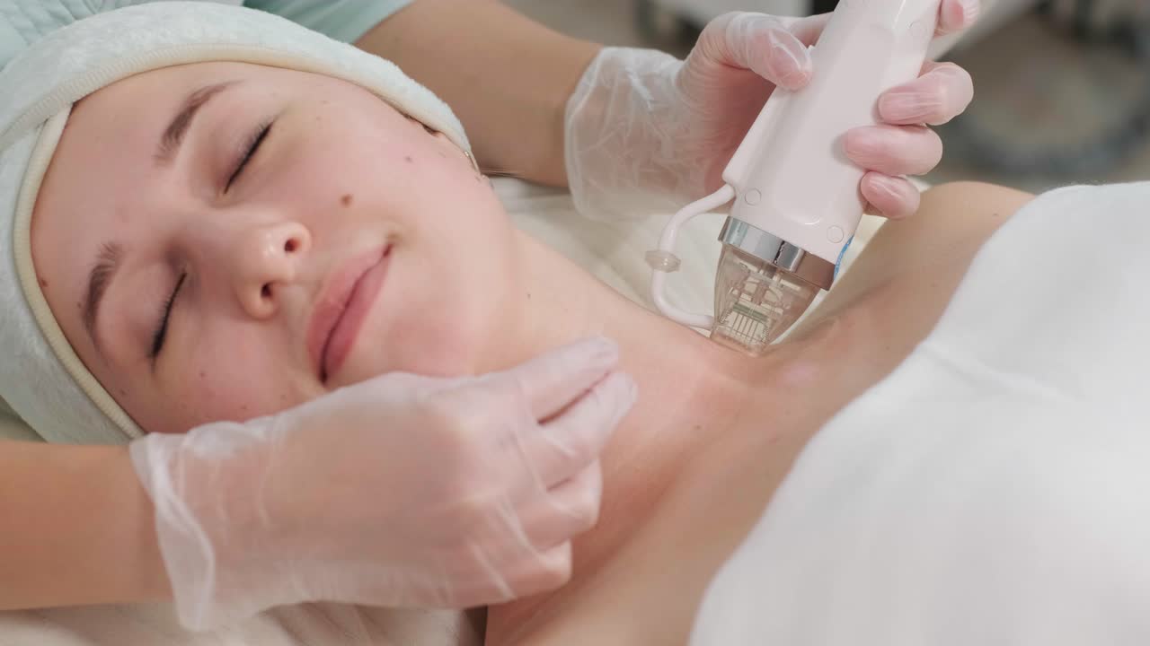 현대 화장품 클리닉에서 마이크로 바늘 rf 리프팅 절차