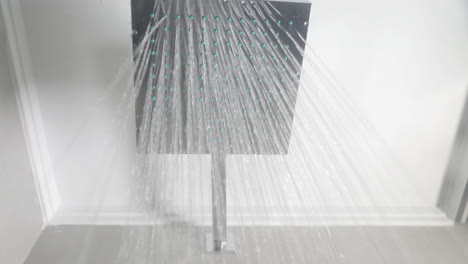 Water-pouring-from-the-square-shower-head