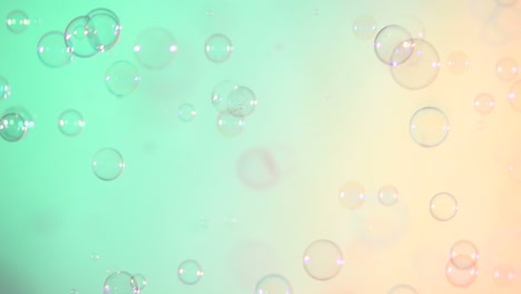 colorful soap bubbles on a gradient background