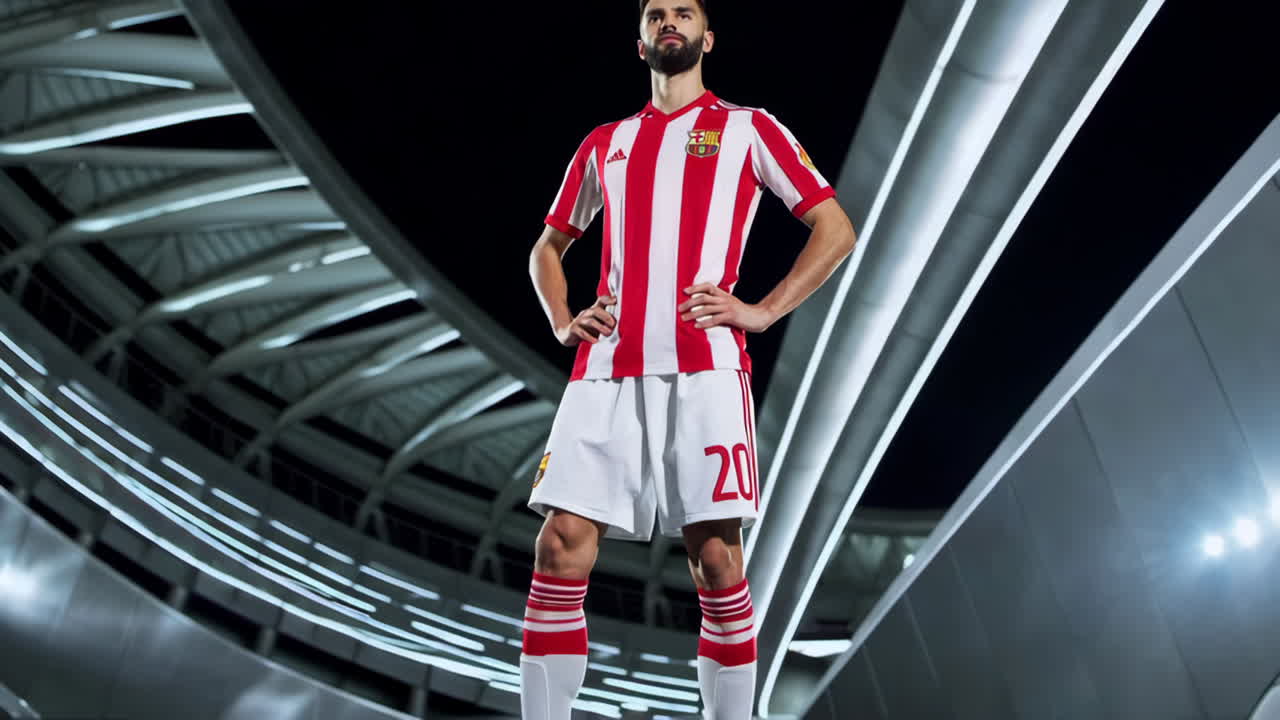 Football Player in Modern Jersey