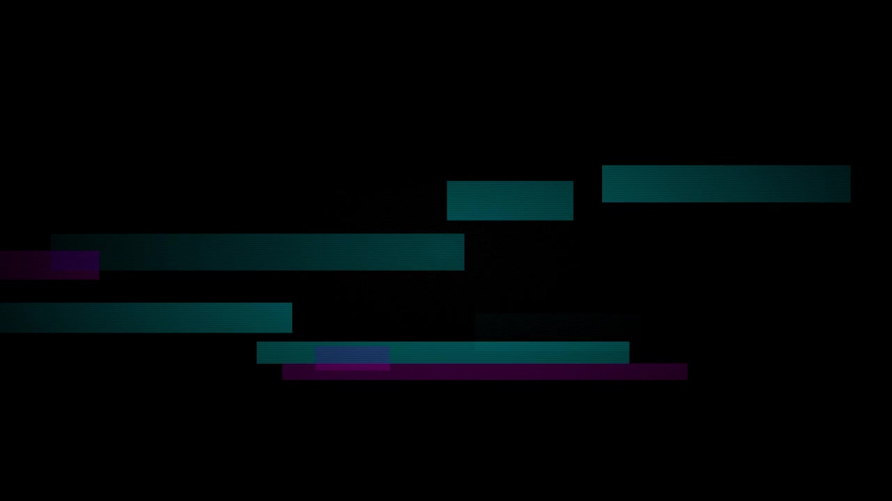 Abstract Digital Glitch Effect with Moving Rectangular Bars