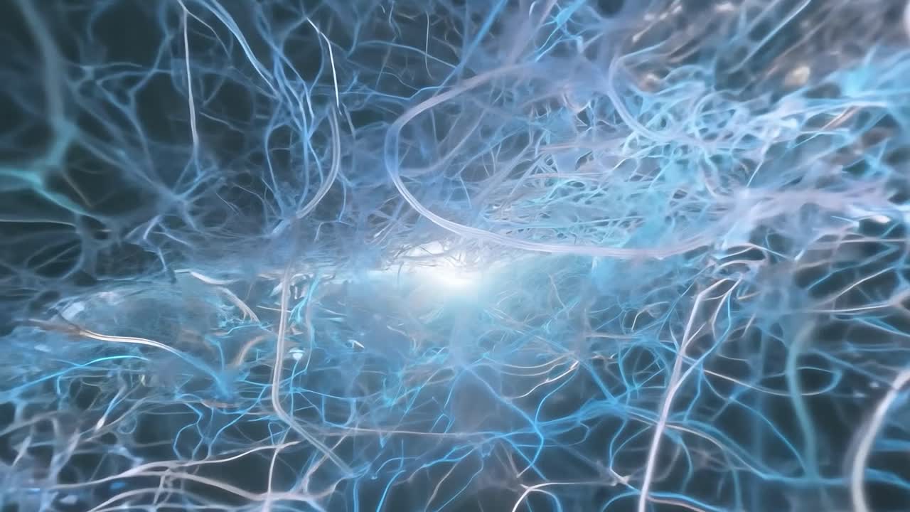 la energía pulsa y fluye a través de una compleja red de nodos interconectados, creando una representación visual dinámica de la tecnología.