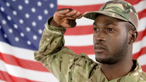 military soldier saluting