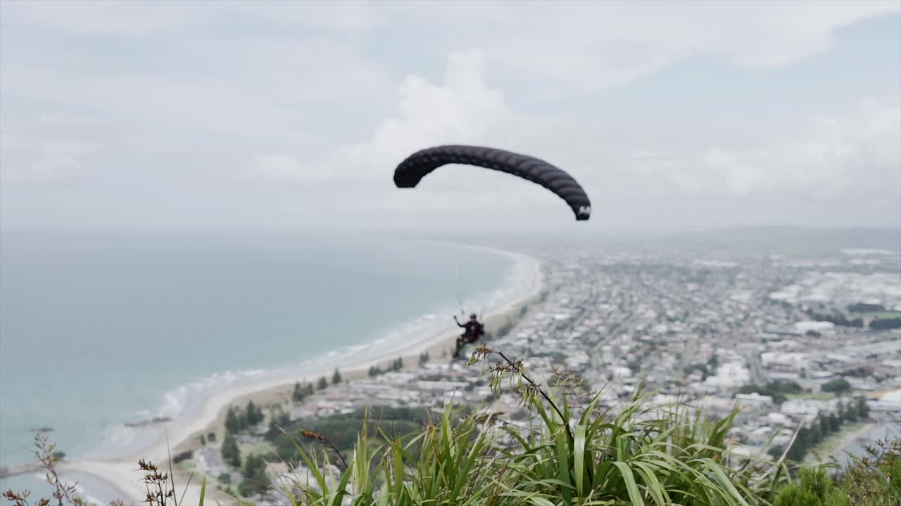 Paragliding over the sea