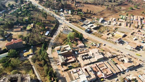 drone vista de la kenia rural