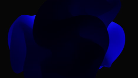 fantasy and mystical blue shapes in dark space