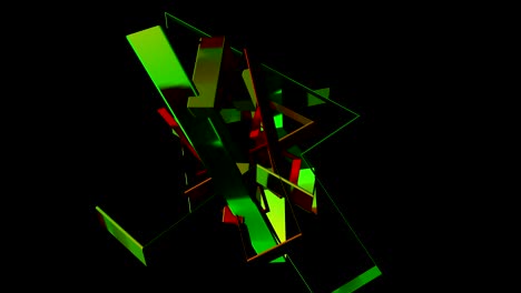 elementos 3d de movimiento de transformación geométrica abstracta