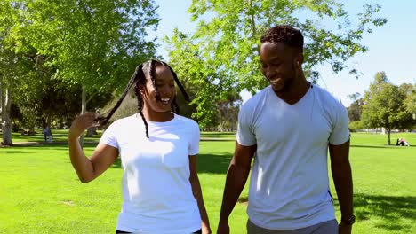 couple walking in a park