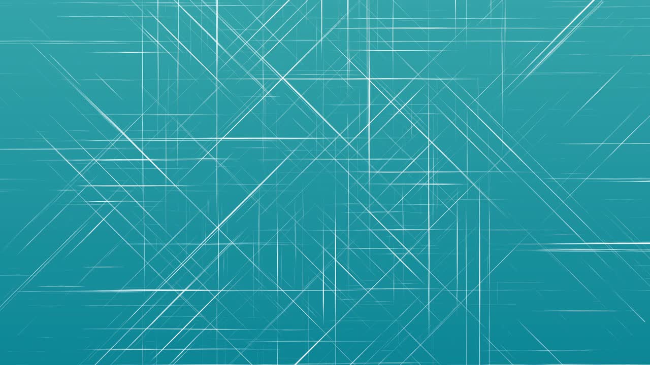 fondo cuadrado abstracto animación de línea blanca moviéndose lentamente en fondo azul. concepto de arte 4k.