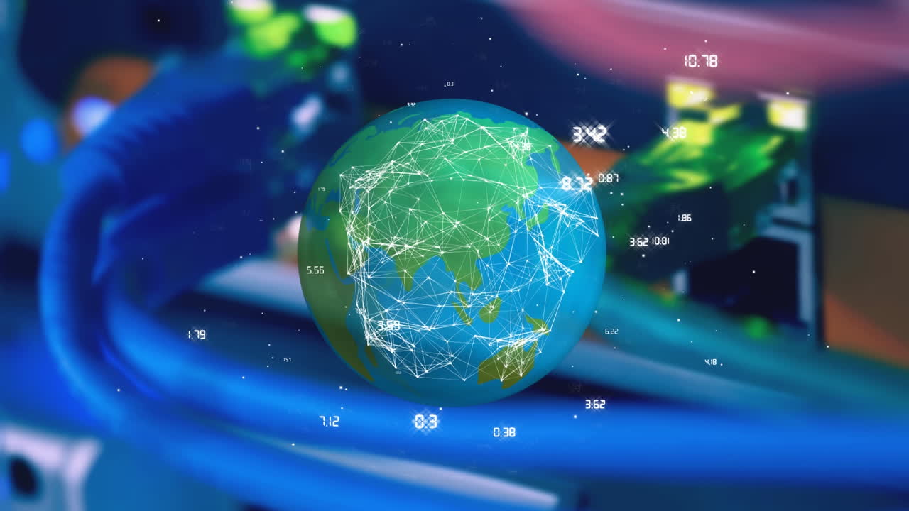 Rotating globe and wires
