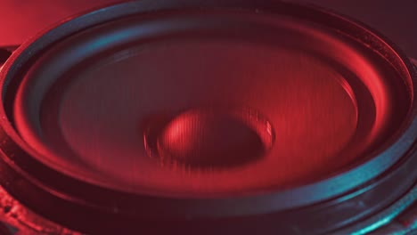 large speaker doing a bass test in slow motion