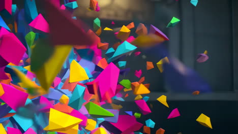 abstract colorful geometric explosion