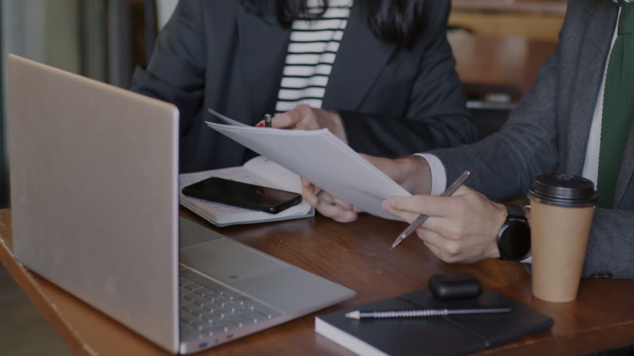 Business Meeting in Coffee Shop