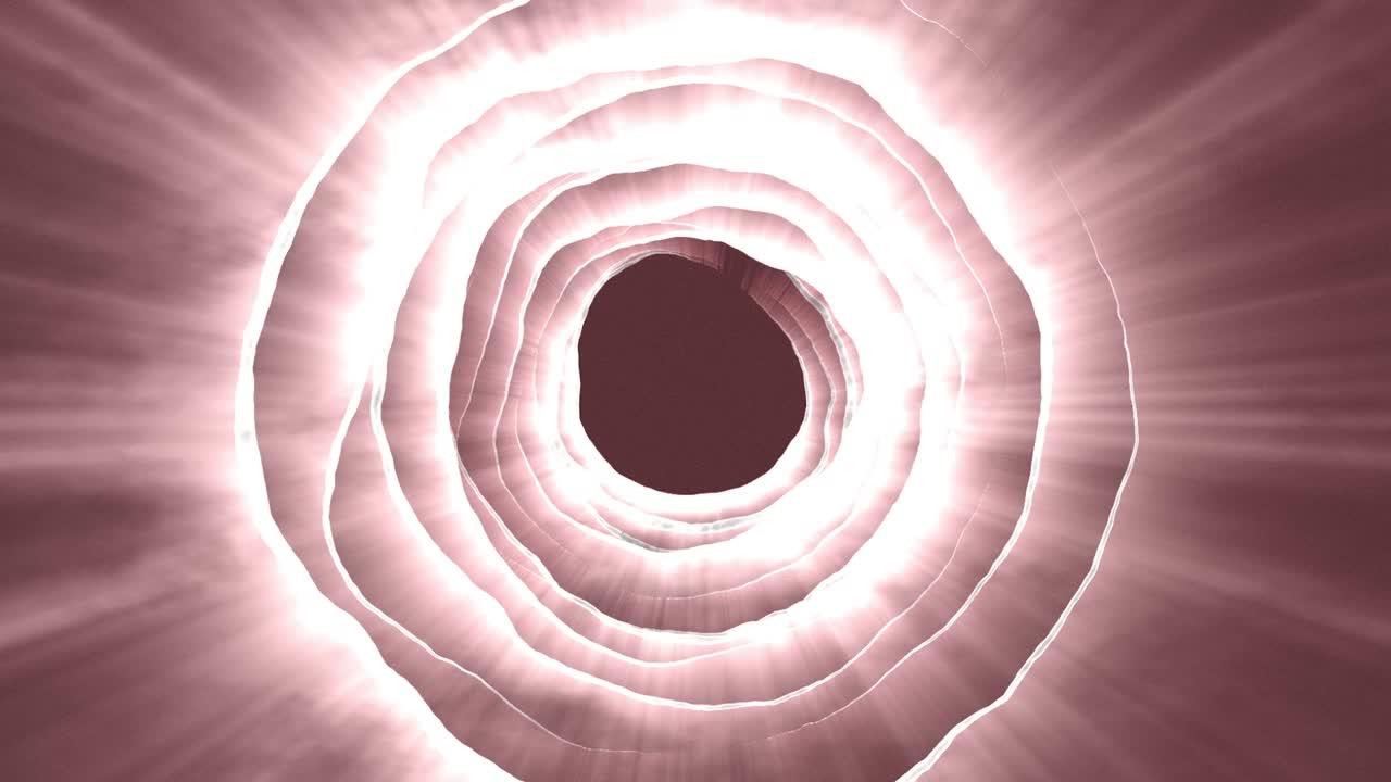 círculo abstracto con rayos de luz coloreados