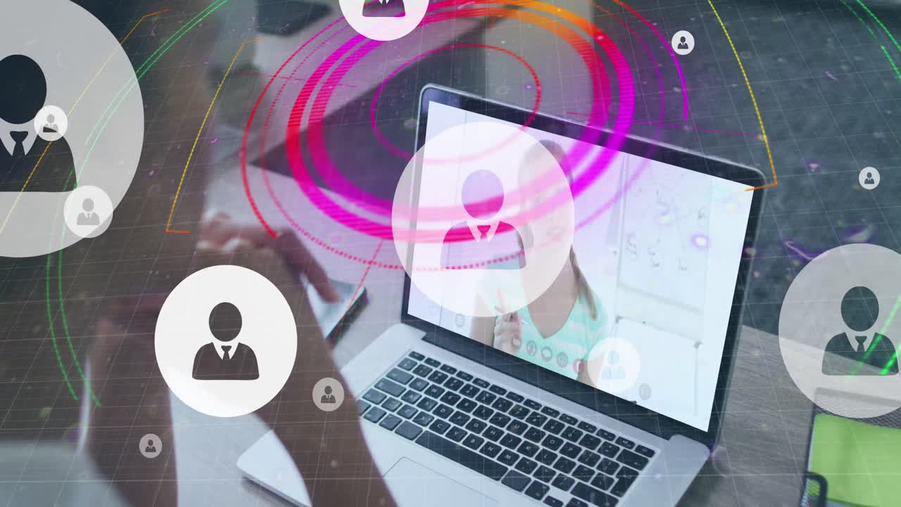 보안 잠금 아이콘과 데이터 처리는 빨간색 기술 배경에 서버 방을 통해