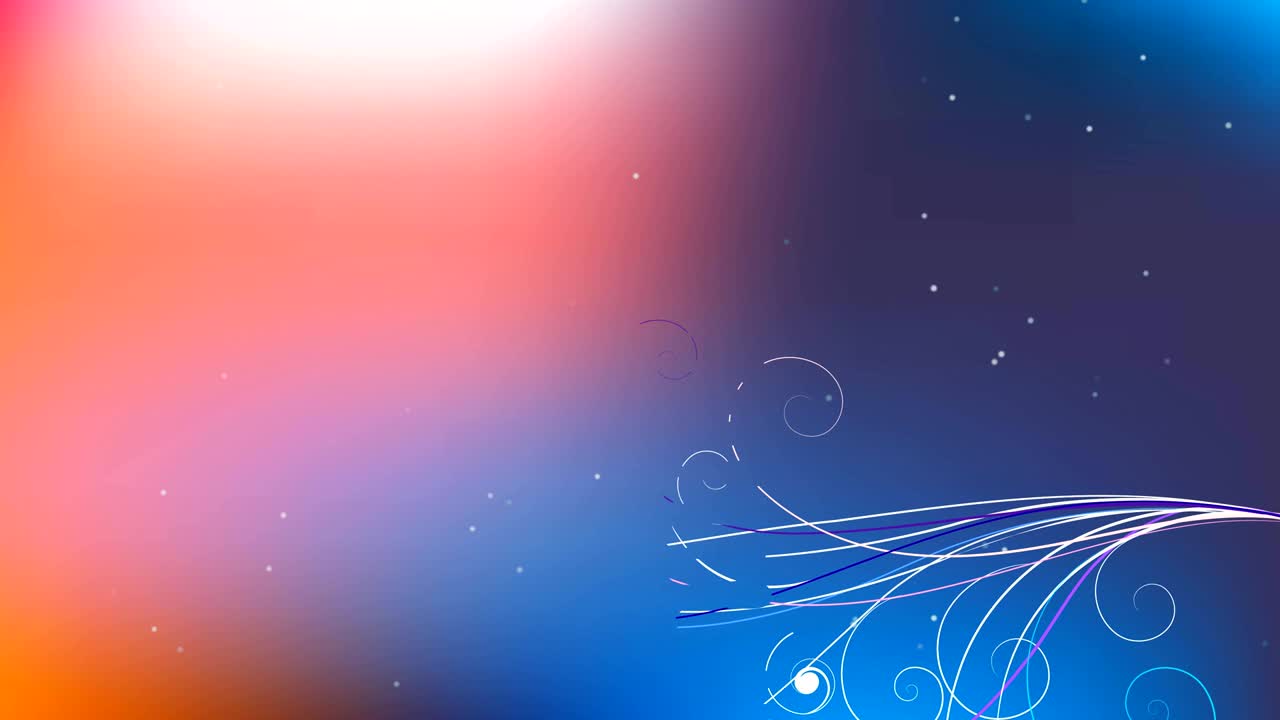 두 가지 추상적인 색의 배경에 꽃 장식