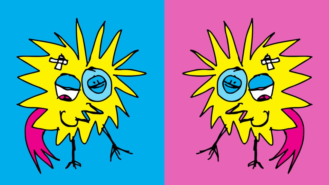 niños dibujando un fondo sin costuras con el tema del gallo