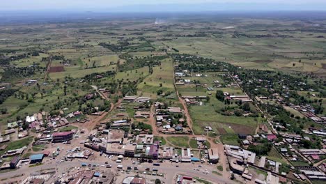 cityscape -drone view of the small village of loitokitok