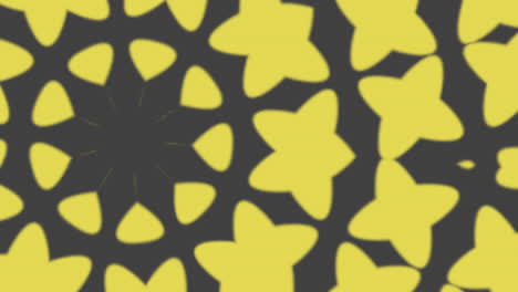 Spiraling-yellow-and-black-circle-pattern