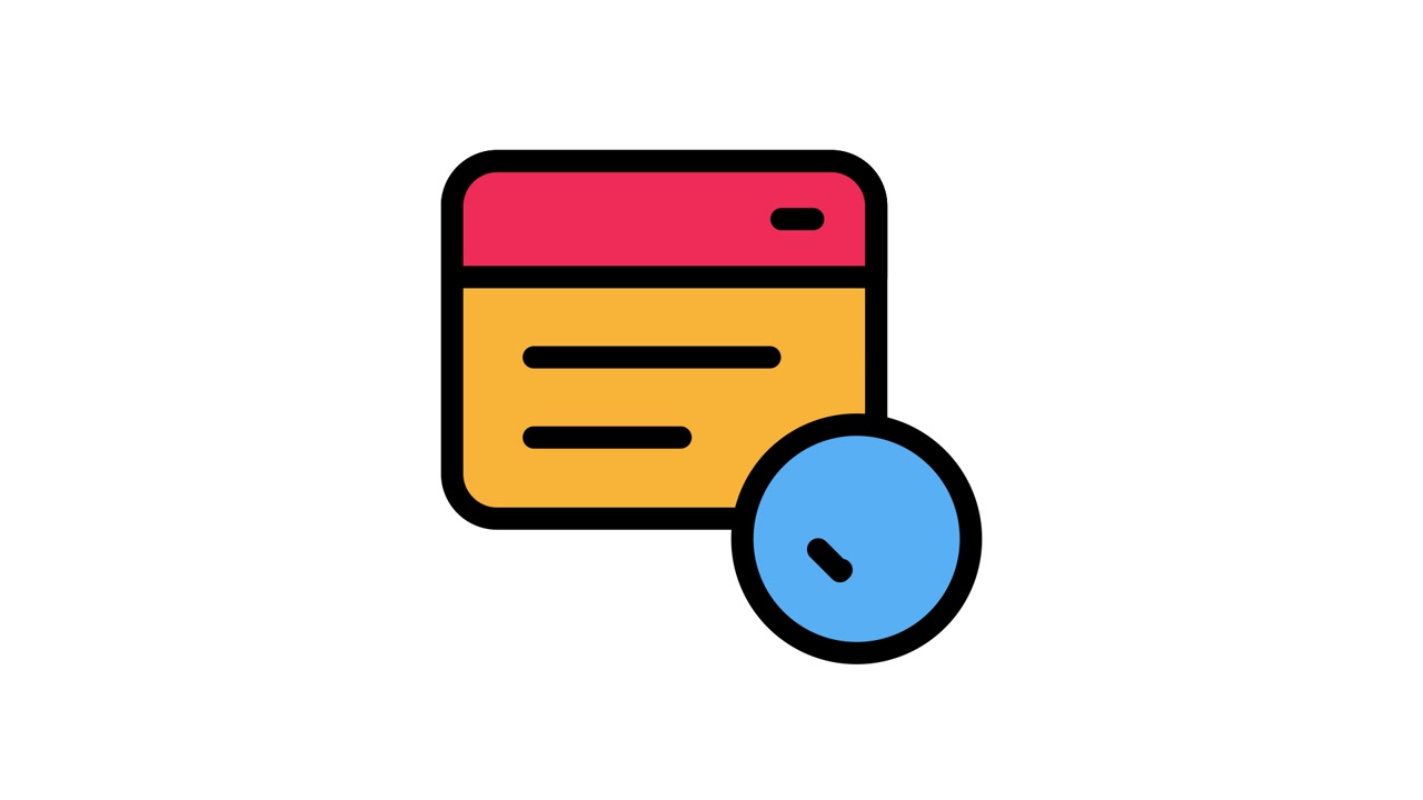 Animated Document Icon with Checkmark for Completion