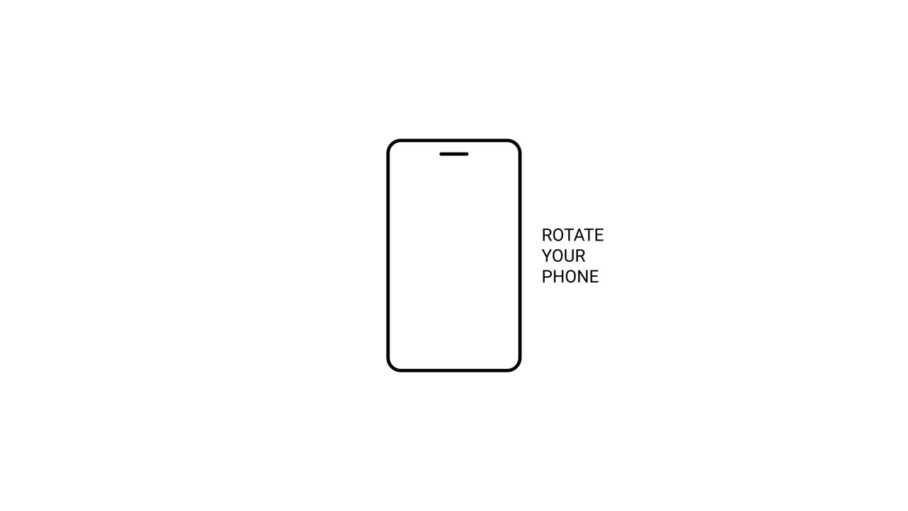 Animated Graphic Instructing to Rotate Phone from Landscape to Portrait