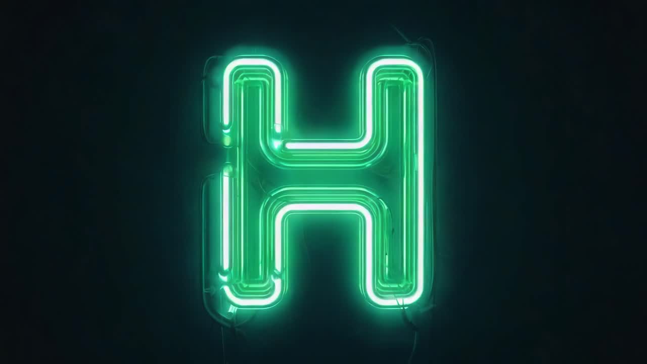 Lettera al neon H